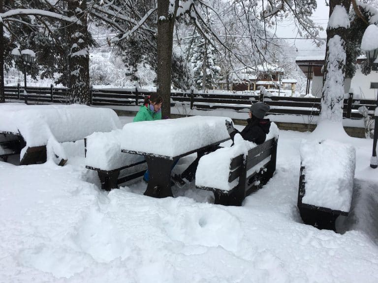 Sofia sous la neige