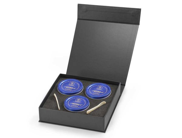 Caviar beluga ensemble cadeau 3 x 30g (2 Cuillère En Nacre)