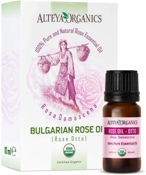 Alteya Organic Huile essentielle rose bulgare (Rosa Damascena Rose Otto) 10 ml - Certifiée 100% organique