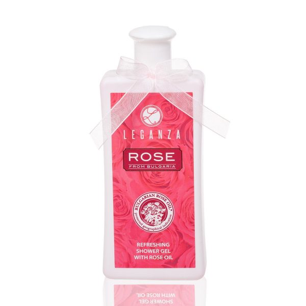 Leganza Gel de douche rafraichissant avec huile essentielle de rose de Bulgarie 200 ml