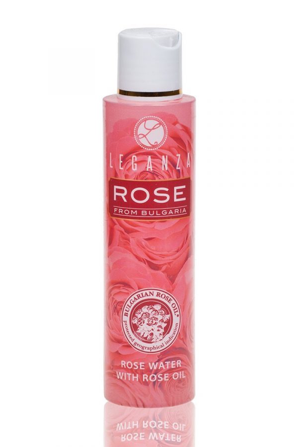 Eau pour le visage avec huile essentiel de Rose Bulgare, Leganza.