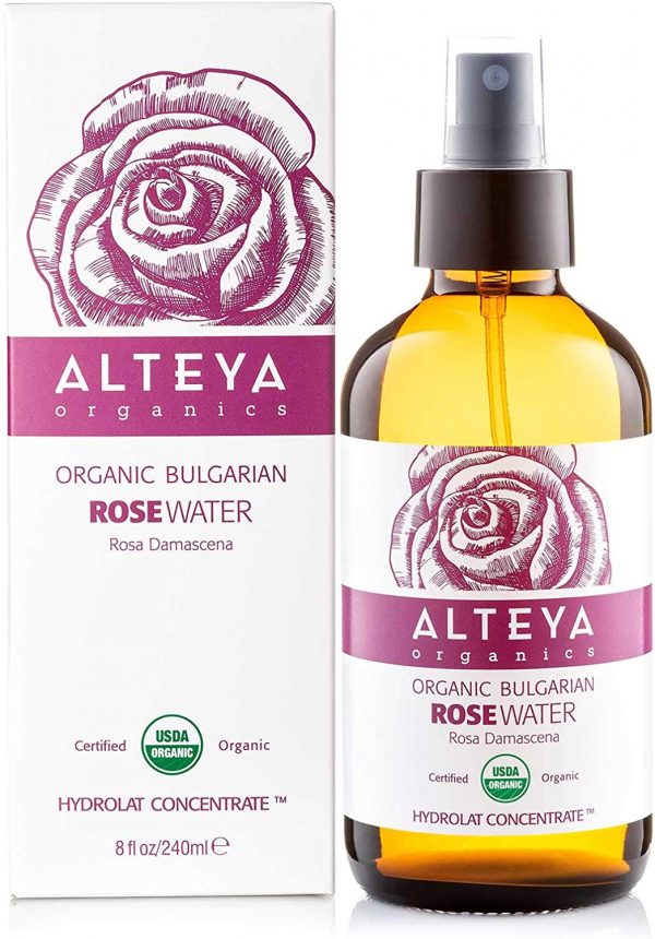 Alteya Organic Eau de rose bulgare 240 ml Spray Bioglass - Certifiée 100% organique