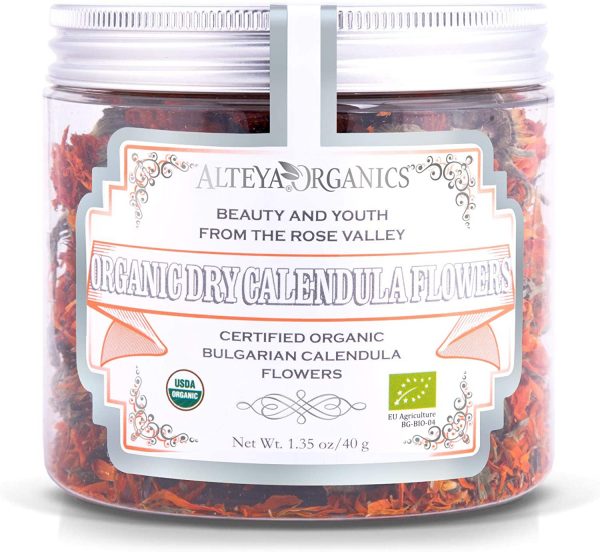 Fleurs de Calendula infusion 40 gr - 100% certifiee biologique Fleurs séchées de calendula