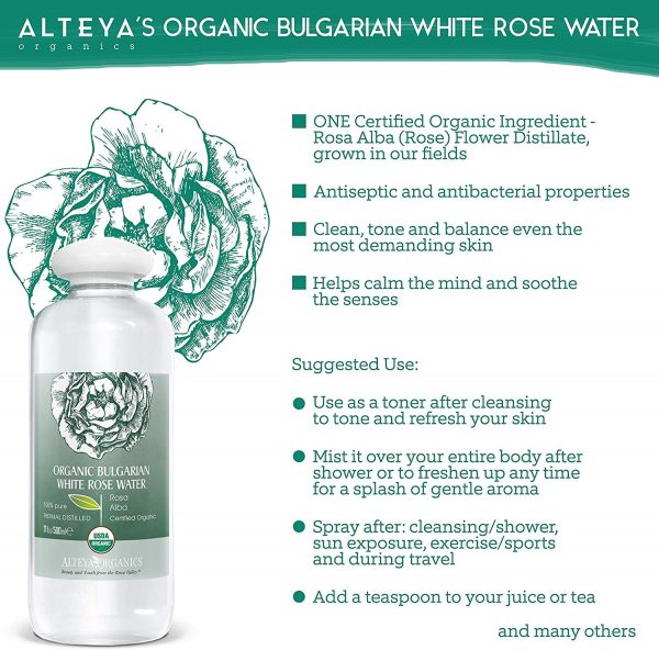 Alteya Organic Eau de Rose Blanche Bulgare 500ml – Image 6