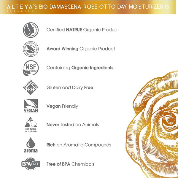 Alteya Organic Hydratant jour certifié bio organique Damascena – Rajeunissant, 50ml – Image 5