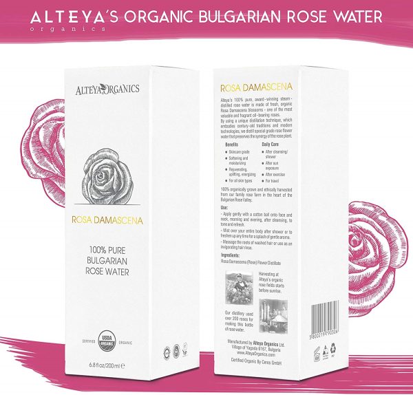 Alteya Organic Eau de rose bulgare 200 ml Spray – Image 4