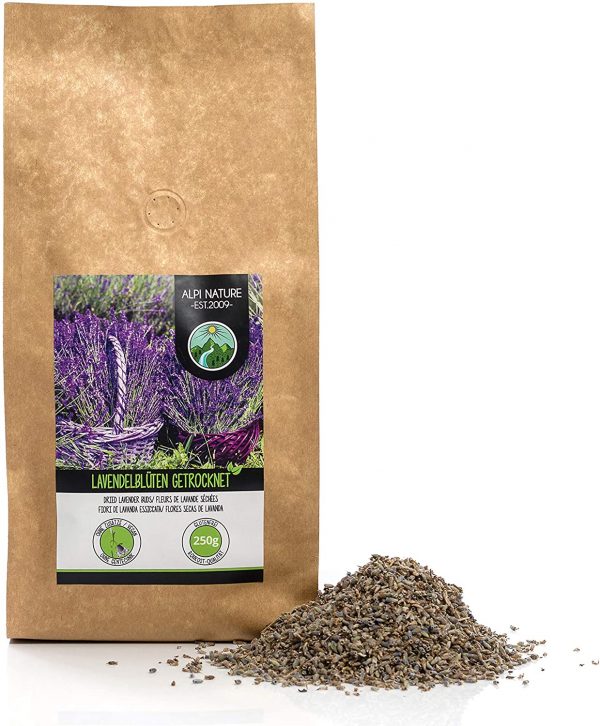 Infusion de fleurs de lavande (250g), Fleurs de lavande déshydratées