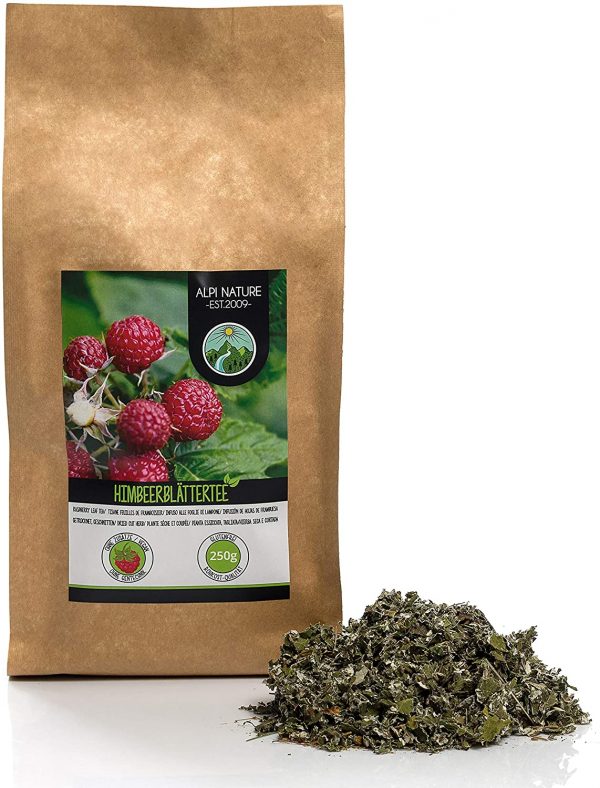 Infusion de feuilles de framboise (250g), Tisane aux feuilles de framboise, coupées, déshydratées