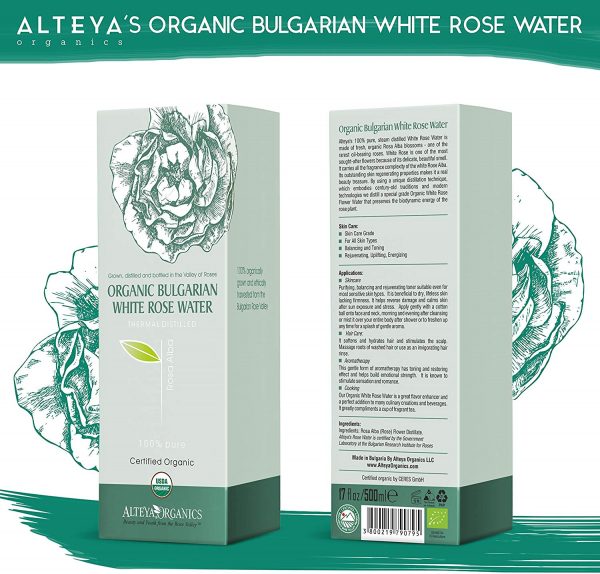 Alteya Organic Eau de Rose Blanche Bulgare 500ml – Image 2