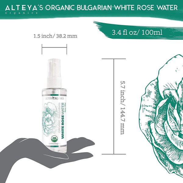 Alteya Organic Eau de Rose Blanche Bulgare 100 ml Spray – Image 7