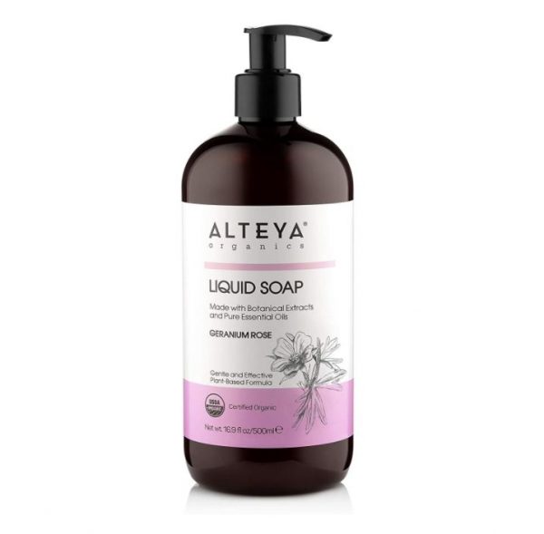 Alteya Organic Savon Liquide Géranium Rose 500 ml